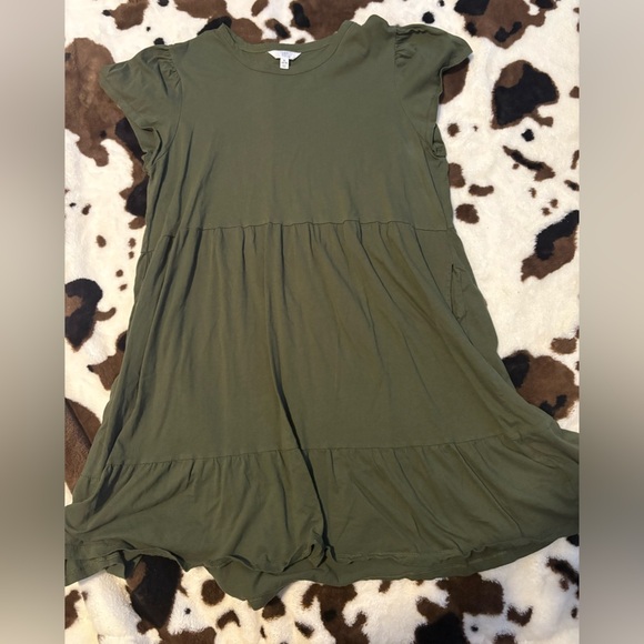 Time and Tru Olive Green Dress - Picture 1 of 3